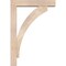 Ekena Millwork Thorton Block Smooth Bracket w/ Offset Brace, Douglas Fir, 5 1/2"W x 26"D x 38"H BKT0604X26X38THR05SDF - alternate 4